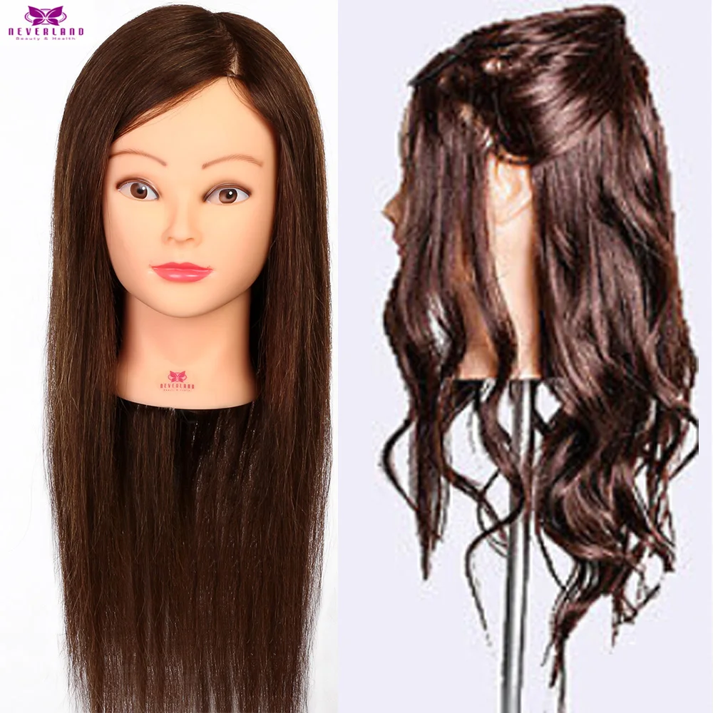 Прическа кукла салон 22 ''90% настоящие человеческие волосы голова haidression плетение завивка практика манекен для головы+ Настольный зажим