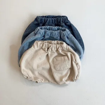 

2020 summer clothing children new jeans elastic waist joker big PP cute pumpkin pants boys girls shorts