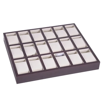 

Fashion Wood Watch Box Case Jewelry Display Tray Organizer 18 Compartment Box