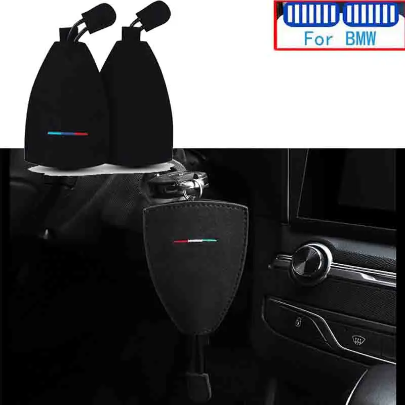 

Alcantara Car Emblem Keychain Key Case Cover Bag For Bmw E90 E39 E46 E91 F30 G20 E60 F11 F10 F07 G30 E53 Series 1 2 4 6 3 5 7 Z4