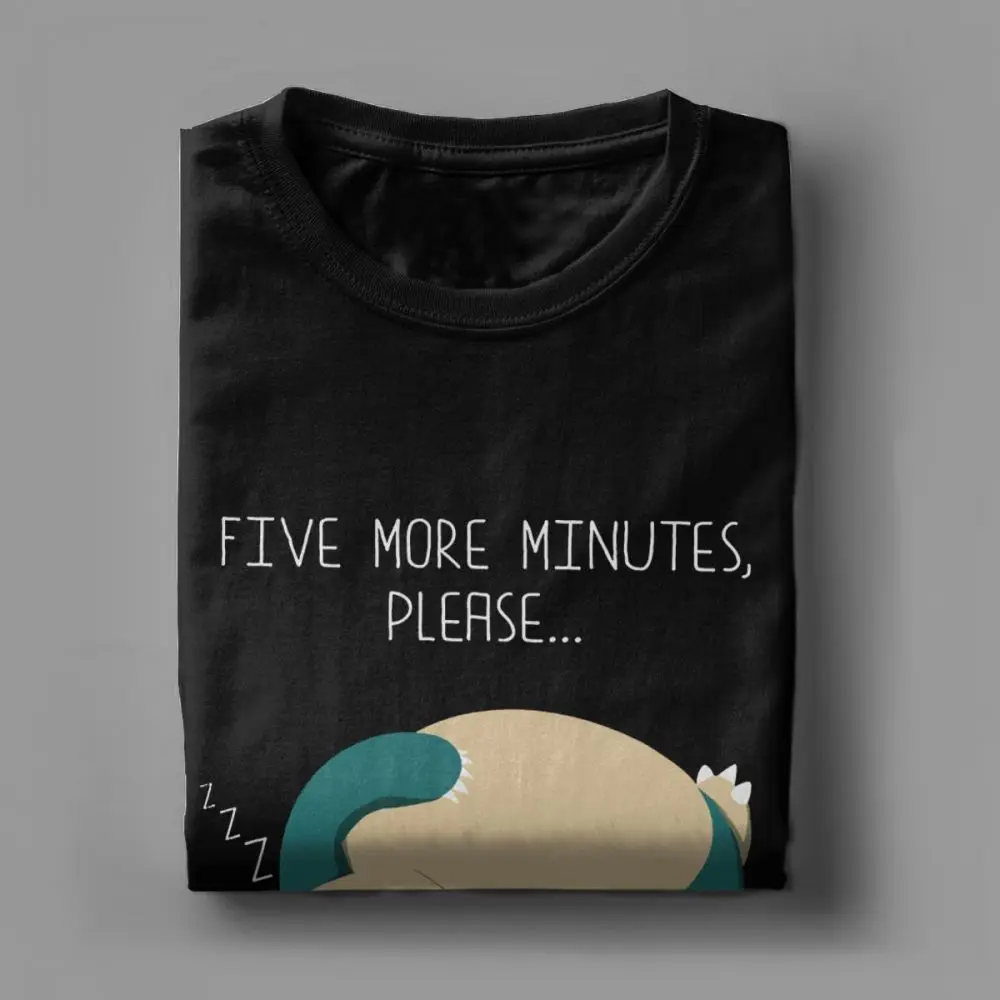 Новинка не сегодня футболки мужские пять минут Snorlax Покемон футболка аниме мужские хлопковые футболки с короткими рукавами ЛУЧШАЯ ПОДАРОЧНАЯ одежда