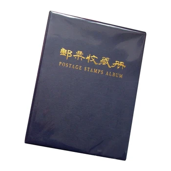 

Display Home Accessories Gift Storage Paper Photo Tickets PU Leather 5 Lines Postage Stamps Album Collection Book Money