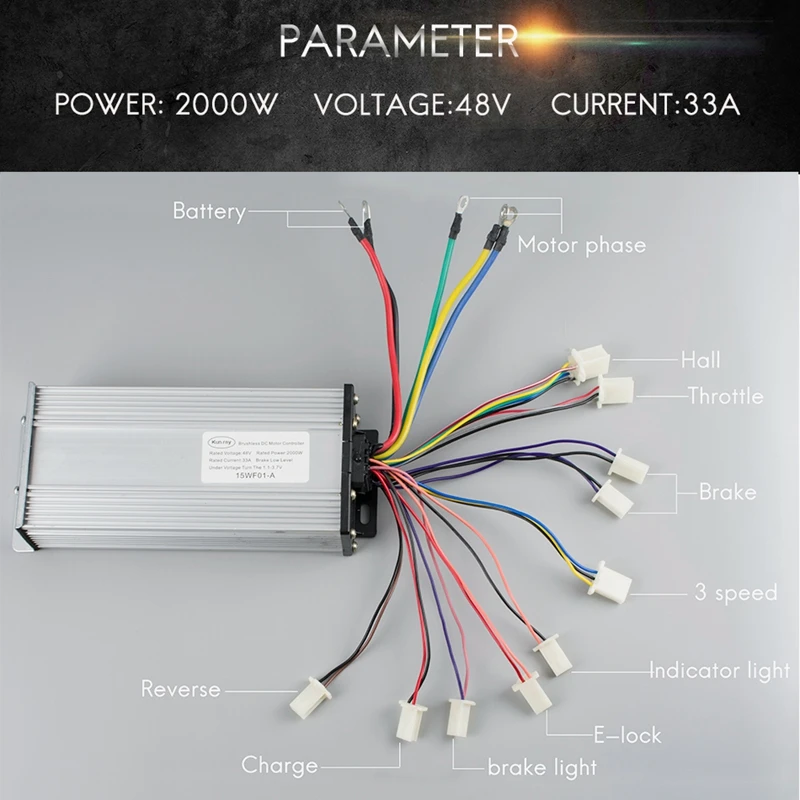 US $228.00 Electric Scooter Motor Kit Electric Go kart kit 1000W 2000W 36V48V Electric Motor for Skateboard Ebike Motor Controller 45A