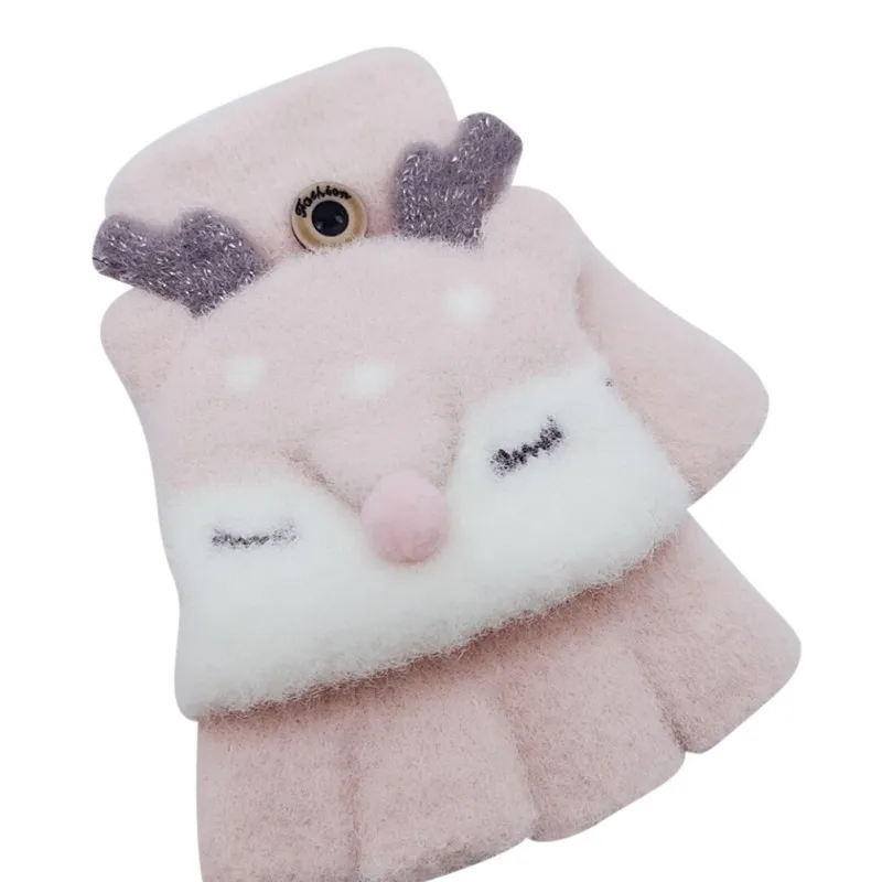 Детские Зимние красивые универсальные хлопковые перчатки с героями мультфильмов, теплые От 3 до 7 лет