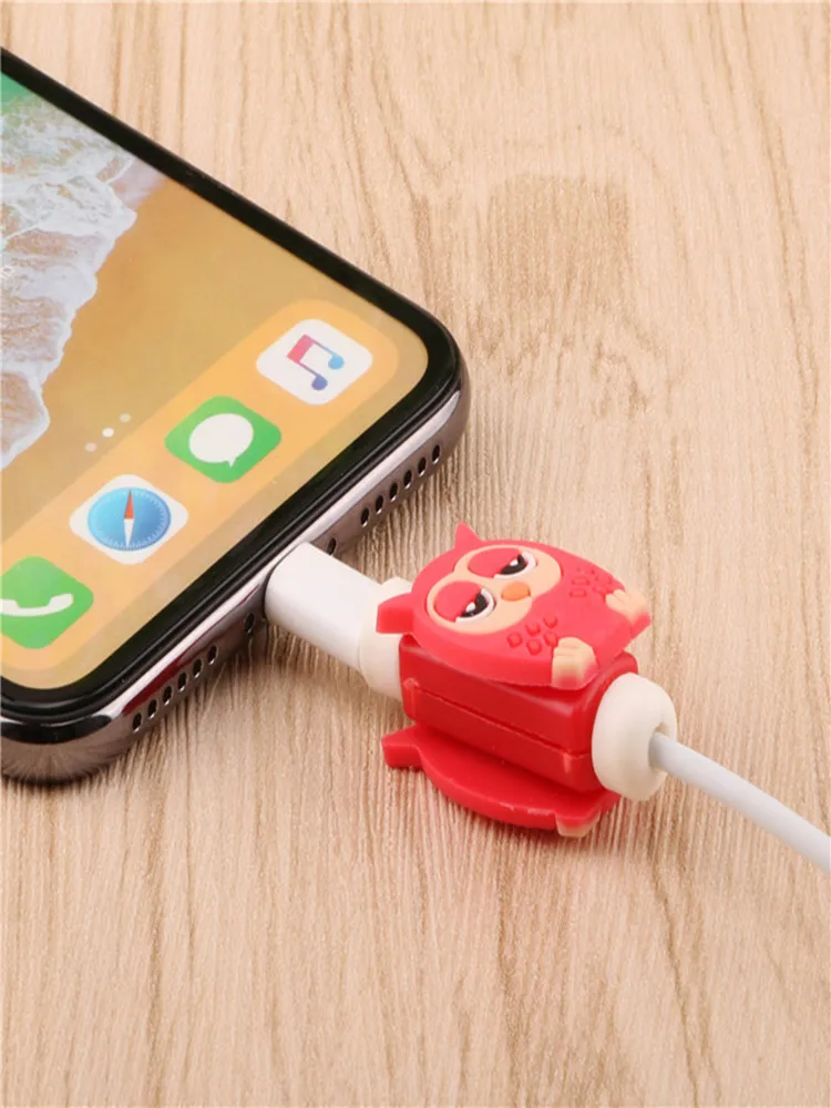 2 шт. милый кабель передачи данных защитный чехол для IPhone11 7 8Plus usb кабель для зарядки мультфильм стежок кабель для модели Winder Cover