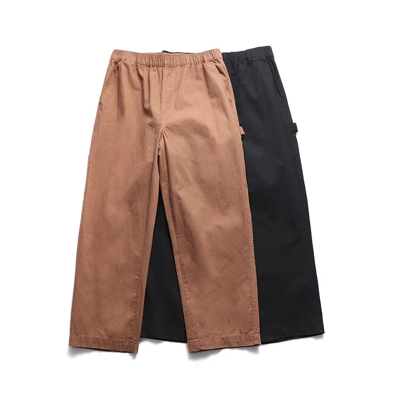 

Wu Navigation Workwear Pants Men's Korean-style Trend Versatile Straight-Cut Loose-Fit Popular Brand Trousers Solid Color Loose