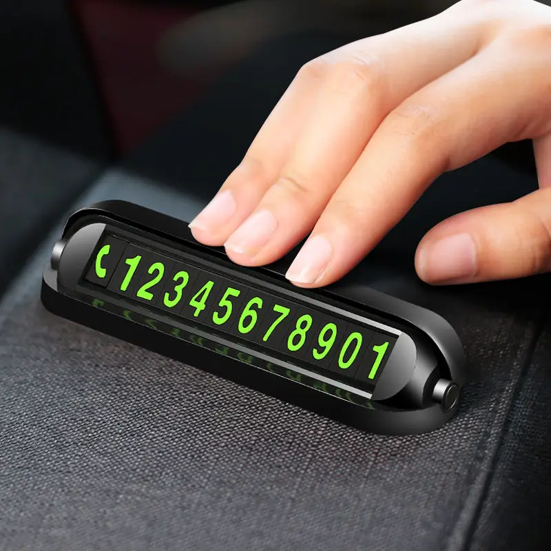 Flash Sale Temporary-Parking-Card Card-Plate-Sticker Phone-Number Magnetic Luminous Car with Car-Air-Freshener dV5Dp3Gkw