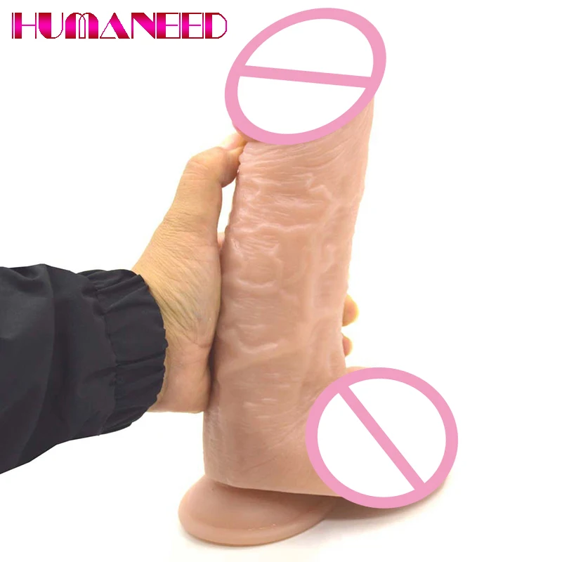 25*6.5cm Huge Thick Flesh Dildo Realistic Penis Large Dong Big Cock Dick Adult Women Erotic Insert Sex Product for Female Couple