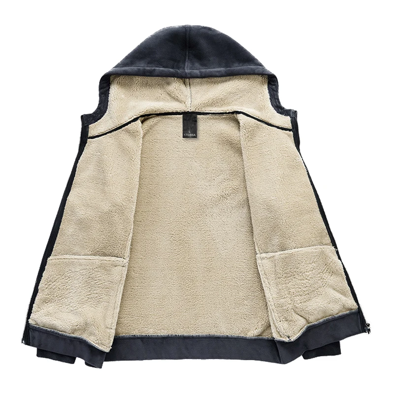 Buy Mountainskin 2019 Winter New Fleece Hoodie Sweatshirt Mens Thick Warm Coat Male Solid Color Jacket Men Brand Clothing 8XL SA811