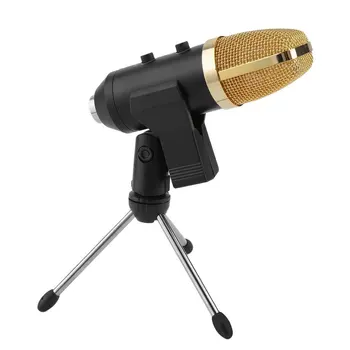 

5Pcs/Set Condenser Sound Recording Mic Speaking Speech Microphone Independent Audio Card Free Microphone With Tripod MK-F100TL