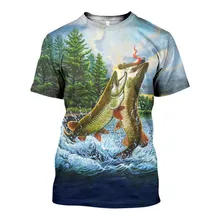 

Graphic, Fish, Fishing,3D Printed T-shirts, Street Fashion,men,children's T-shirts, Oversized O-neck Short Sleeve Top 2021 New