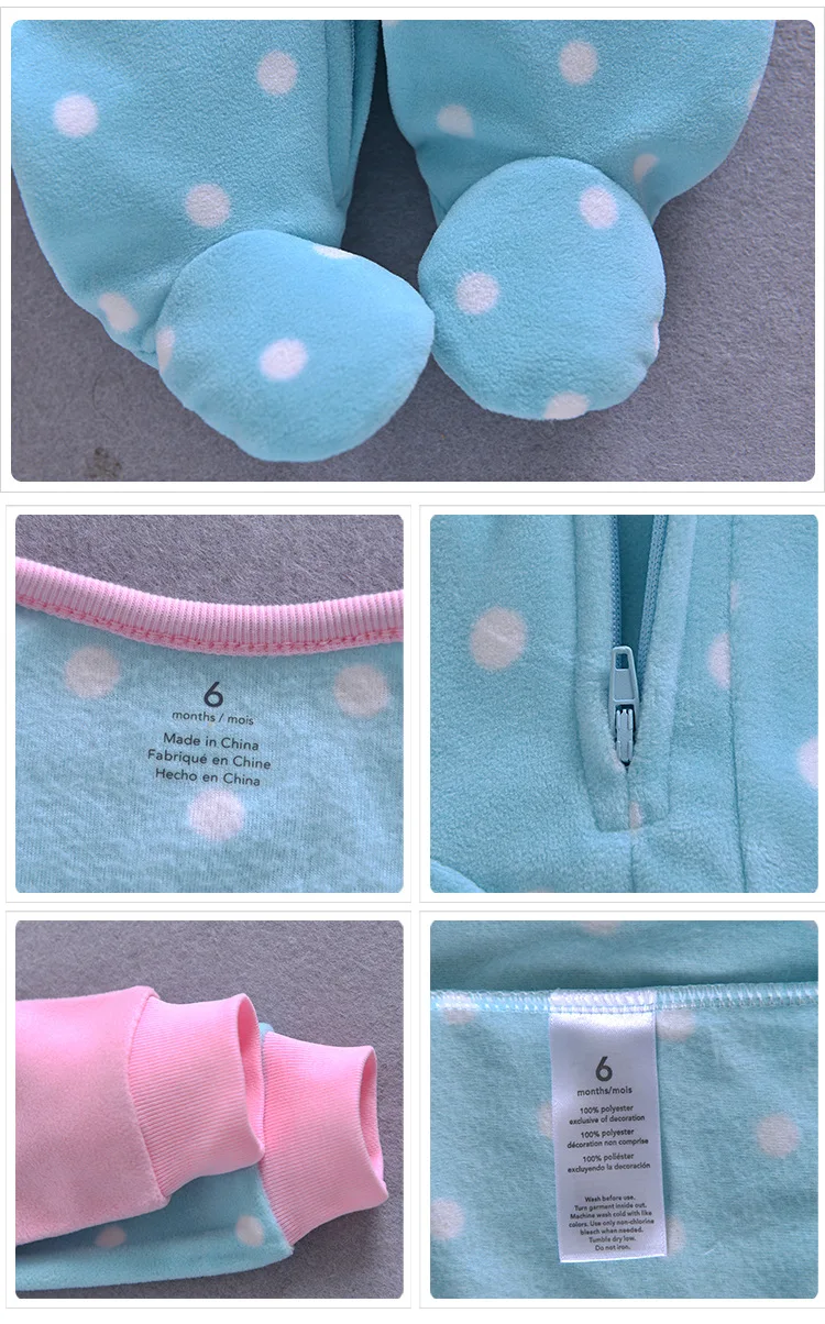 Одежда для новорожденных флисовый зимний теплый детский комбинезон Пижама для младенцев бархатный фланелевой комбинезон детская одежда с длинными рукавами