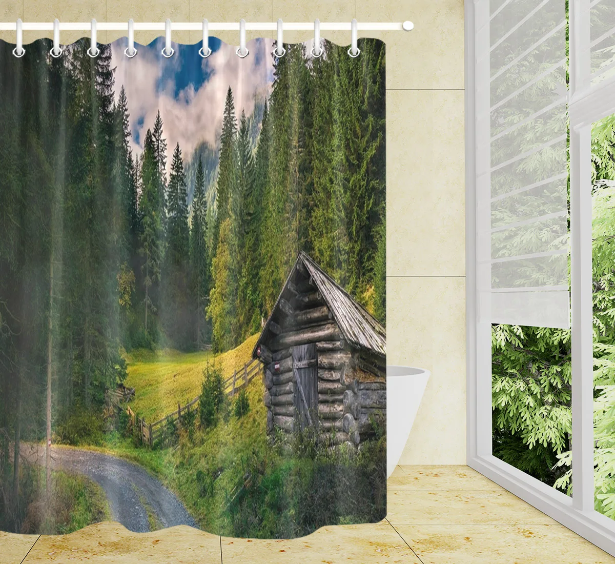 Nature Forest Landscape Shower Curtains for Bathroom