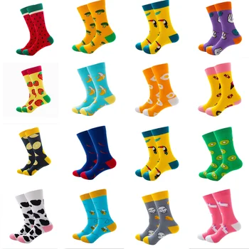 

Fashion fun cartoon fruit animal long socks happy dog unicorn sloth mouse man crew fancy socks fashion cute woman socks gift