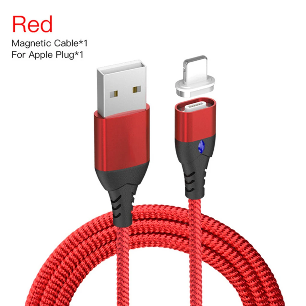 Магнитная зарядная кабельная линия Micro Тип usb C 8 Pin магнит быстрая Зарядное устройство переходник Замена для iPhone/iPad/Xiaomi/huawei/samsung - Цвет: red 8 pin head