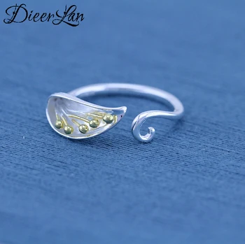 

Bohemian Vintage 925 Sterling Silver Large Flower Rings for Women Wedding Jewelry Adjustable Antique Rings Anillos