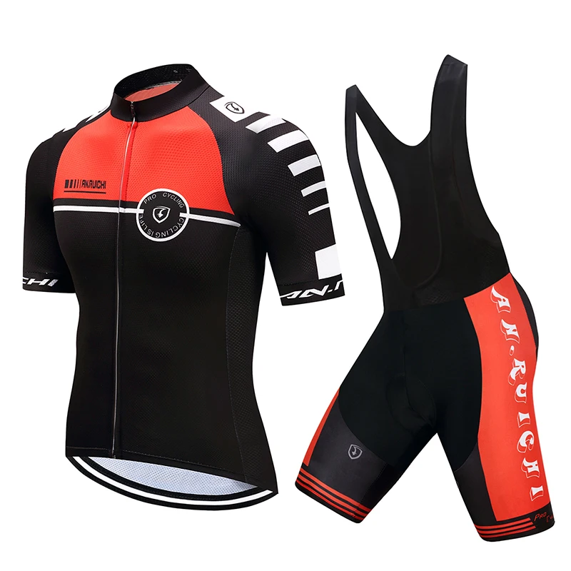 Men Short Bicycle Cycling Sets Quick Dry Red Matches Black 3D Padding Cushion Bib Sport Jerseys Customized/Wholesale Service | Спорт и