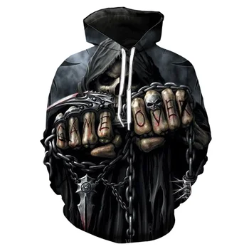 

grim reaper hoodie men 3d print hooded sweashirts/shirts/pants fashion harajuku punk casual funny streetwear hip hop skull hoody