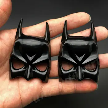 

2pcs Metal Black Batman Dark Knight Mask Face Car Emblem Badge Decal Sticker