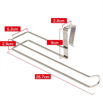 

New Kitchen Paper Holder Hanger Tissue Roll Towel Rack Bathroom Toilet Sink Door Hanging Rack