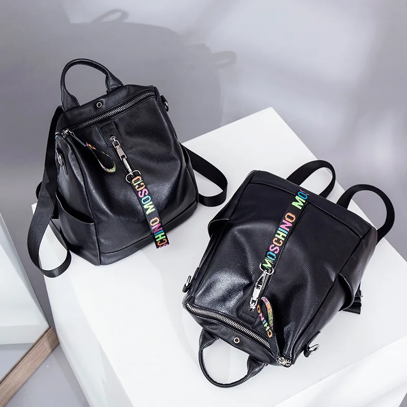 

Micro Backpack Women's 2019 New Style Korean-style Fashion Versatile WOMEN'S Bag Single-shoulder Bag Student Genuine Leather Bac