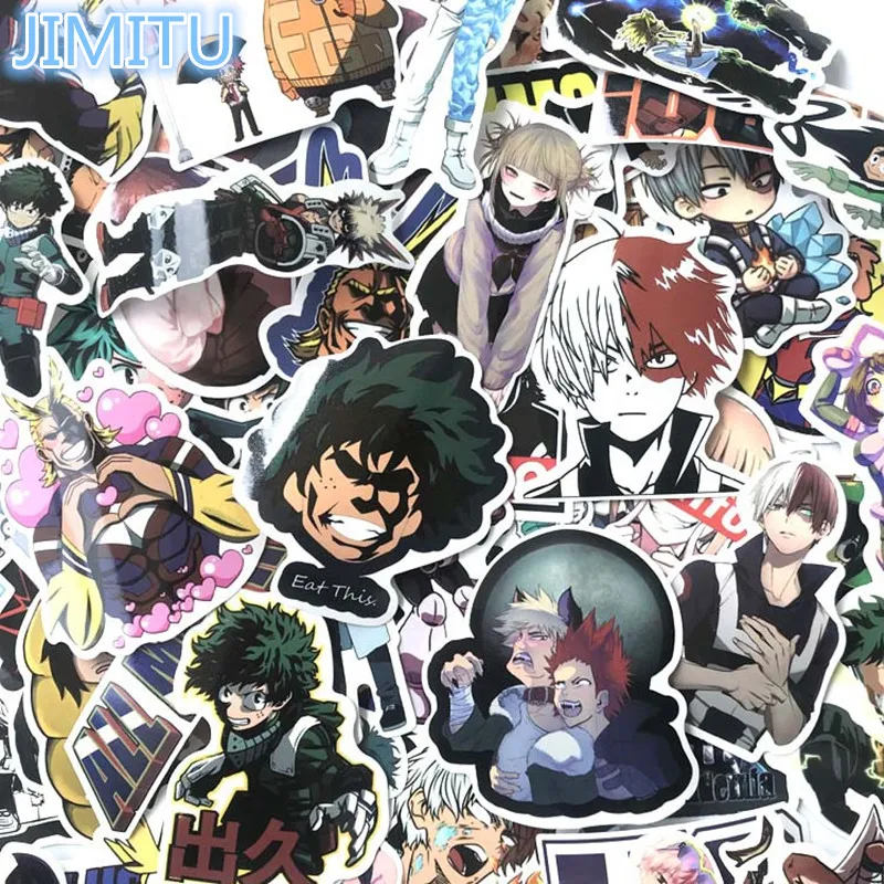 

JIMITU 73PCS Japan Junior Comic Hero Academy Sticker Notebook Luggage Charging Po Mobile Shell Waterproof Sticker
