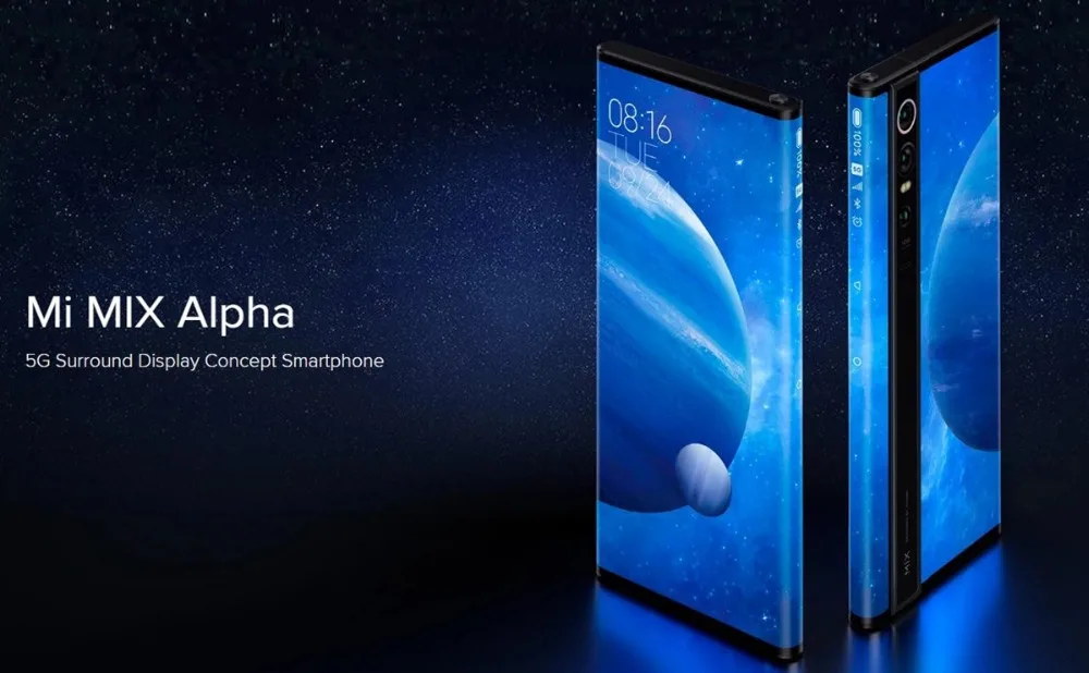 Оригинальный Xiaomi MIX Alpha 12GB 512GB Snapdragon 855Plus 7,92 "1080 P OLED 100MP флагманские тройные камеры MIUI Alpha 4050