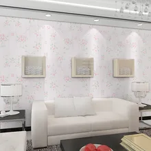 Симпатичные пасторальные розовые цветы полный узор нетканые обои рулон удобные экологически чистые покрытия для гостиной спальни