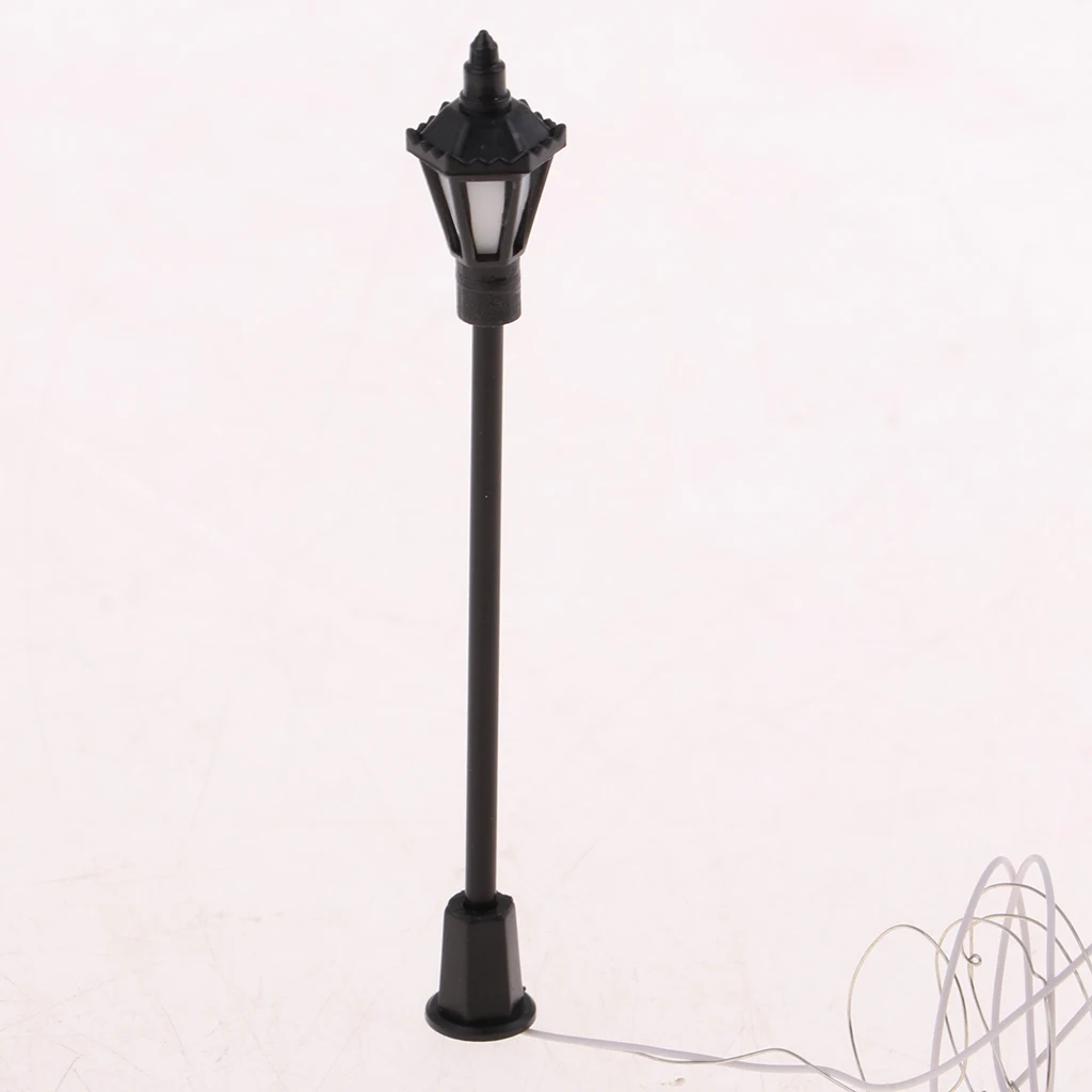 20Pack Of 1:100 Scale Model Railway Train Lamp Street Lights HO OO Scale LED