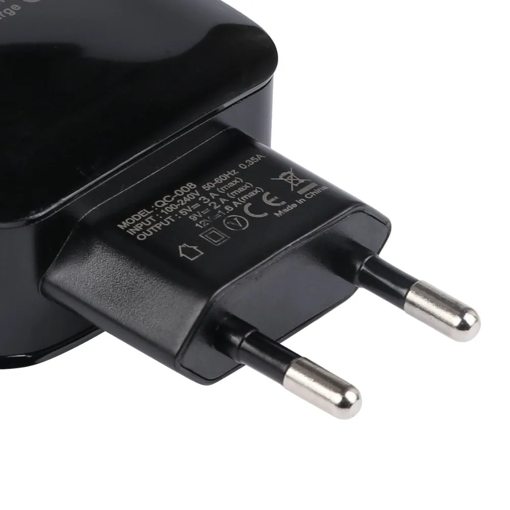 QC3.0 USB зарядное устройство для путешествий ПК противопожарный материал EU/US Plug быстрое зарядное устройство настенное зарядное устройство Быстрая зарядка 3,0 5V 3A для смартфона