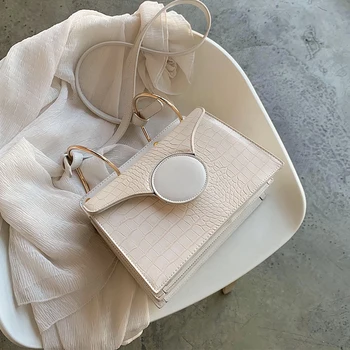 

French Non-mainstream Bag Female 2020 New Fashion Korean Fashion Texture Crocodile Pattern All-match Shoulder/crossbody Bag Flap