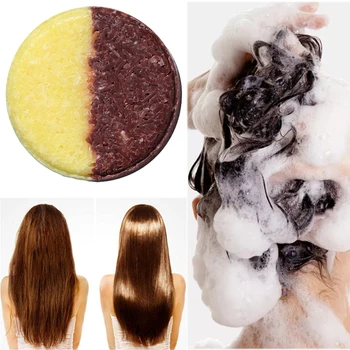 

1pcs Nourishing Hair Root Shampoo Soap Polygonum Multiflorum Ginger Oil Control Anti-dandruff Hair Darkening Bar Cleansing Soap