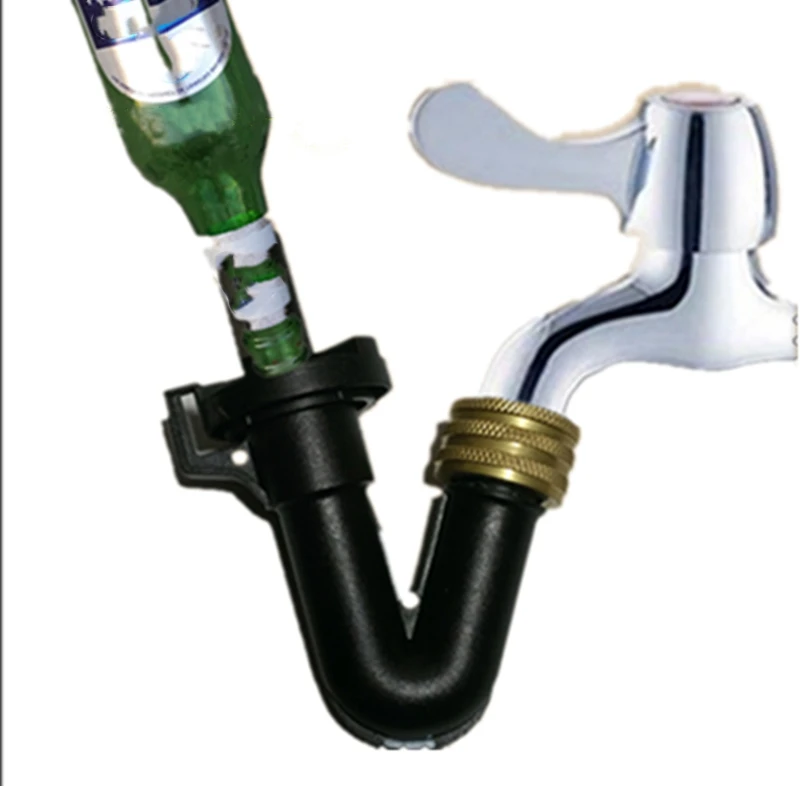 Home Brew Beer Wine Bottle Washer Rinser with Kitchen Faucet Adapter for Home Beer Brewing Wine Making