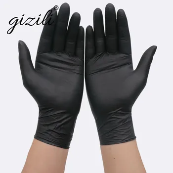 

50/100PCS Black Disposable Gloves Latex Dishwashing/Kitchen/Medical /Work/Rubber/Garden Gloves Universal Flexible Profession