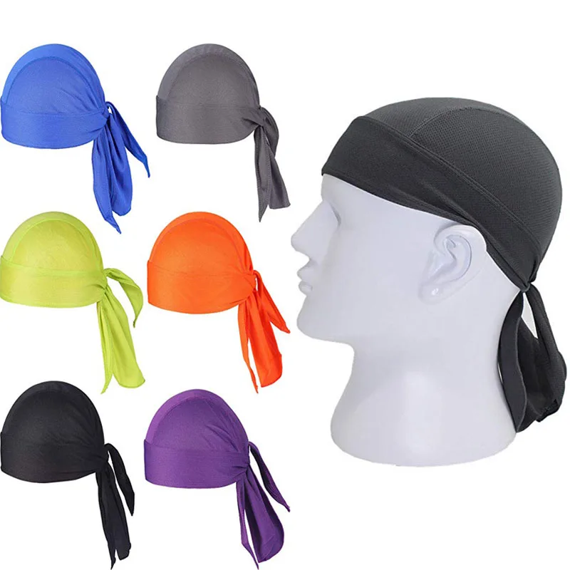 Sweat Wicking Skull Cap Beanie Quick Dry Breathable Stretch Adjustable Bandana Head Sun Hat for Men Women