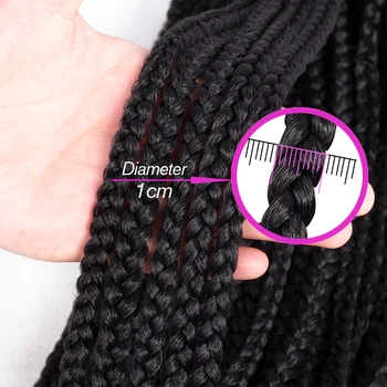 

Box Braids 22 Inches Extensions Ombre Pink Purple Synthetic Crochet Braids 85 grams/pack free shipping Crochet Hair