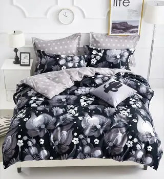 

Nordic Blue White Pastoral Floral AB Side Duvet Cover Set Luxury Adult Bed Linens Queen Size Bedding Set Fitted Sheet Pillowcase