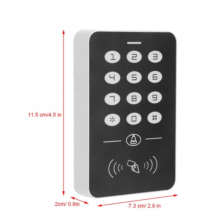 A1 RFID считыватель карт Водонепроницаемая клавиатура дверной звонок контроль доступа двери с 10 тегами