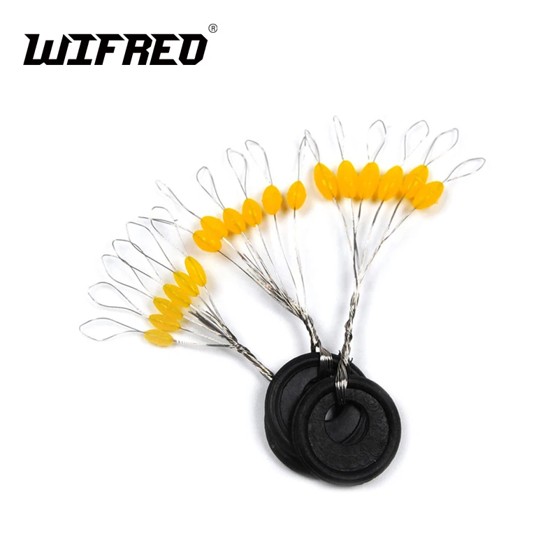 Wifreo 20set=120PCS Yellow Olives Space Beans Rubber Tendon Size S M L Stopper Fishing Tackle Accurate Positioning Floats | Спорт и