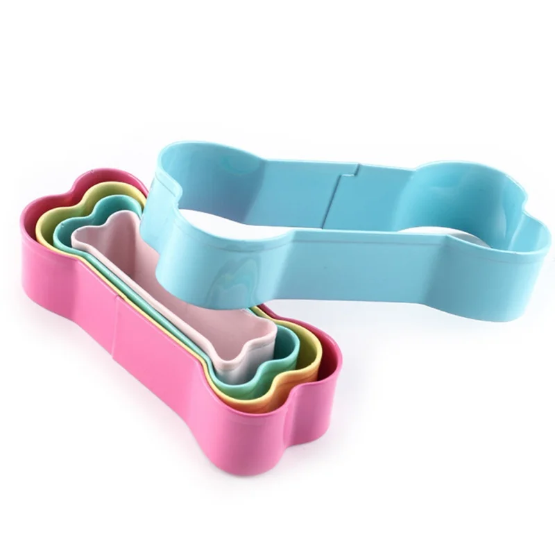 

5pcs/set 3D Dog Bone Shape Cookie Cutter Cookie Biscuit Stamp Stainless Steel CakeTools DIY Pastry Baking Cookie Mol