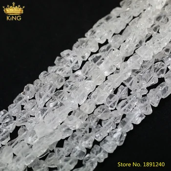 

15.5Inch/Strand Natural White Quartz Irregular Nugget Loose Beads,Drilled Quartz Crystal Spacer Beads For DIY Jewelry Making