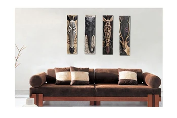 

Bar Wall Mural Room Decor Stereo Creative Background European Style Animal Head Hanging Pendant Elk Elephant Giraffe Zebra Nice