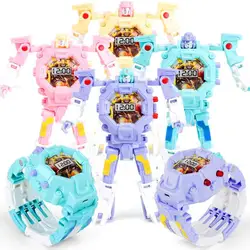 Модный деформационный Электронный Робот часы креативные Трансформационные игрушки подарок для мальчиков и девочек