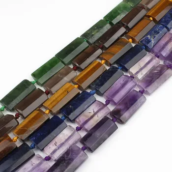 

14*28mm Natural Amethysts Yellow Tiger Eye Canada Jades Genuine Stone Beads For Jewelry Making DIY Handmade Bracelet 15inches