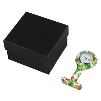 

Silicone Quartz Watch Nurse Doctor Brooch Pin Pliers Pocket watch Green cartoon