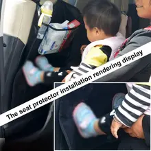 1PCS Car Storage Bag Chair Back Car Hanging Back Seat Ipad Storage Seat Anti Kick Pad rear anti kick mat Waterproof