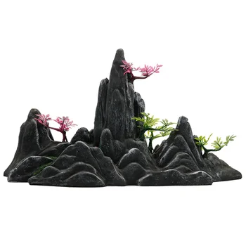 

Stone Mountain Ornament Fish Tank Decor Resin Mountain Craft Aquarium Mountain