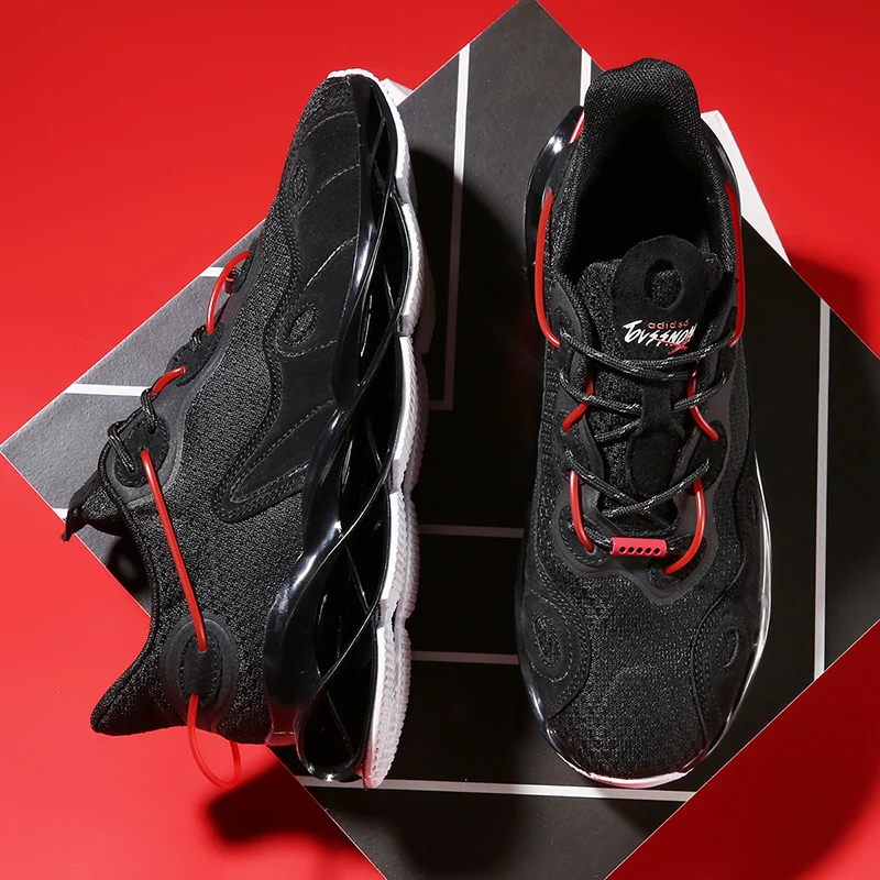 

Men's mesh breathable blade sneakers comfortable air cushion cushioning jogging shoes outdoor training fitness casual shoes 9936