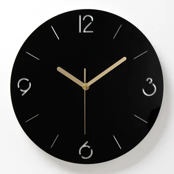 

New Modern Black 3D Wall Clock Arab Numerals Home Decor