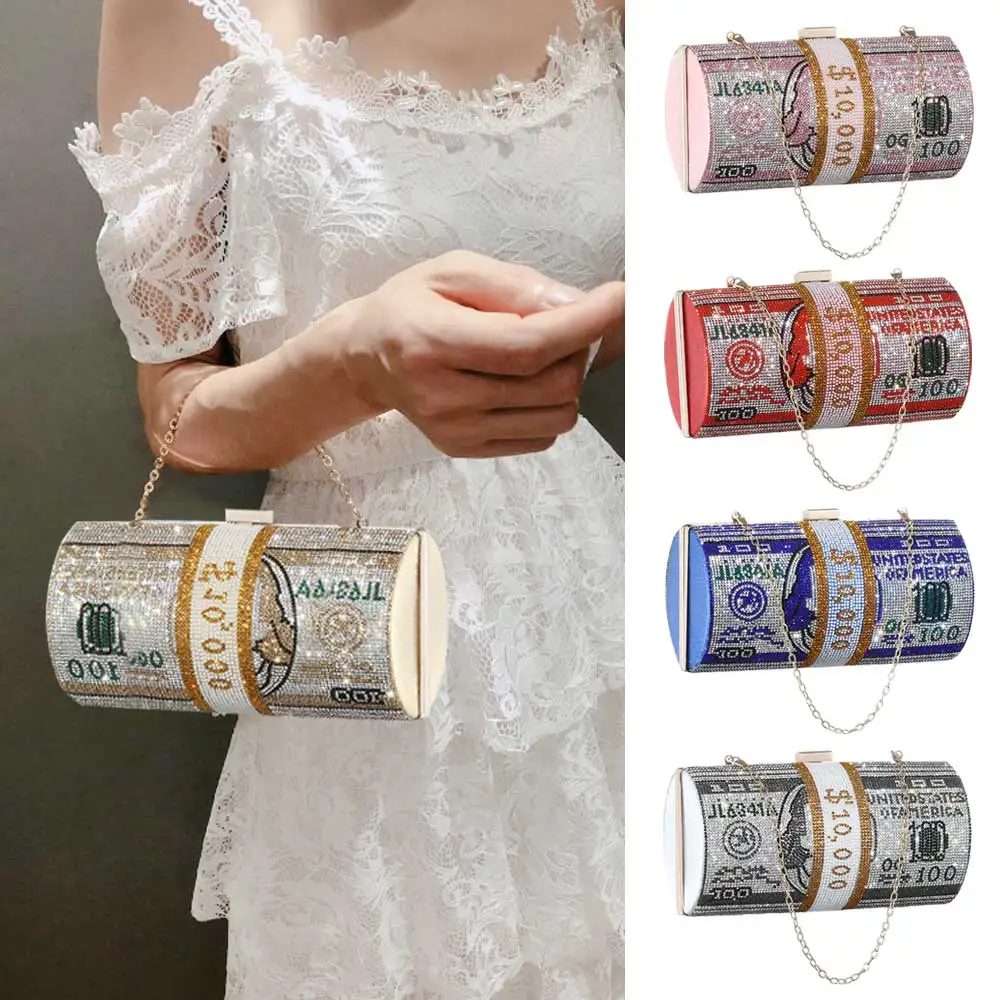 Fashion Rhinestone Money Clutch Purses Cash Dollars Evening Female Lady  Handbags for Women Fashionable Decoration - AliExpress